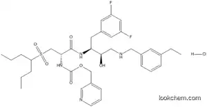 Molecular Structure of 477790-92-4 (Carbamic acid, N-[(1S)-2-[[(1S,2R)-1-[(3,5-difluorophenyl)methyl]-3-[[(3-ethylphenyl)methyl]amino]-2-hydroxypropyl]amino]-2-oxo-1-[[(1-propylbutyl)sulfonyl]methyl]ethyl]-, 3-pyridinylmethyl ester, HCl Salt)
